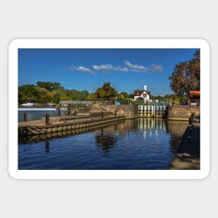 Autumn At Goring Lock Sticker